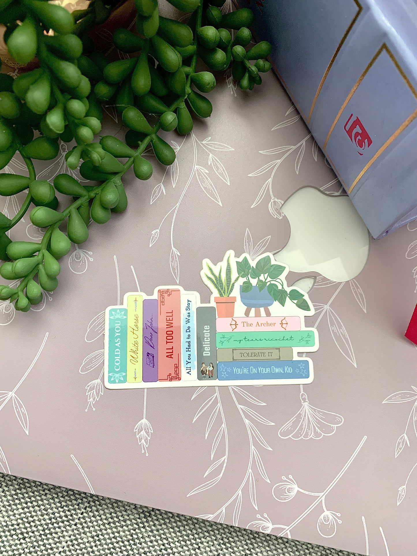 Taylor Track 5 Songs as Books Sticker, Albums as Books Sticker, Bookstagram Music Sticker Water Bottle Kindle Laptop Decal
