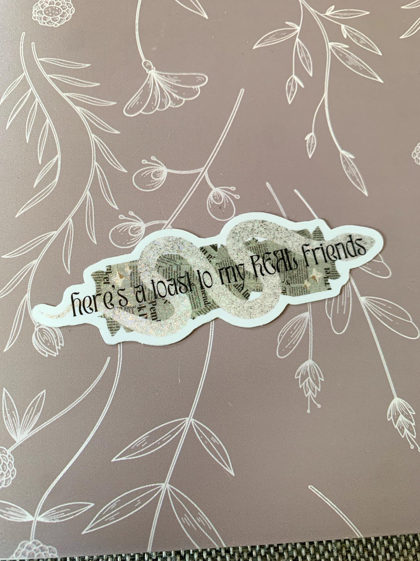 Silver Snake Newspaper Lyric Sticker