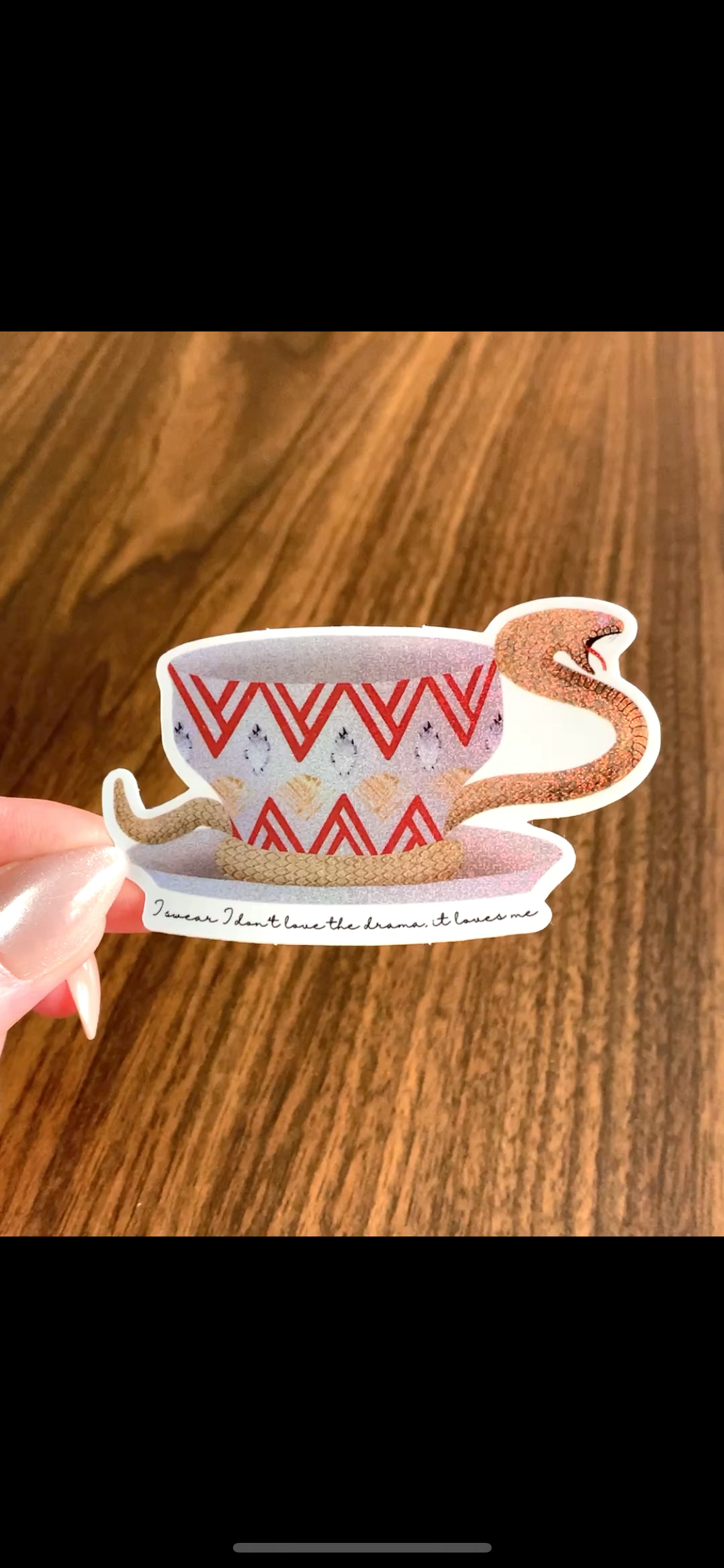 Karyn Snake Teacup Sticker