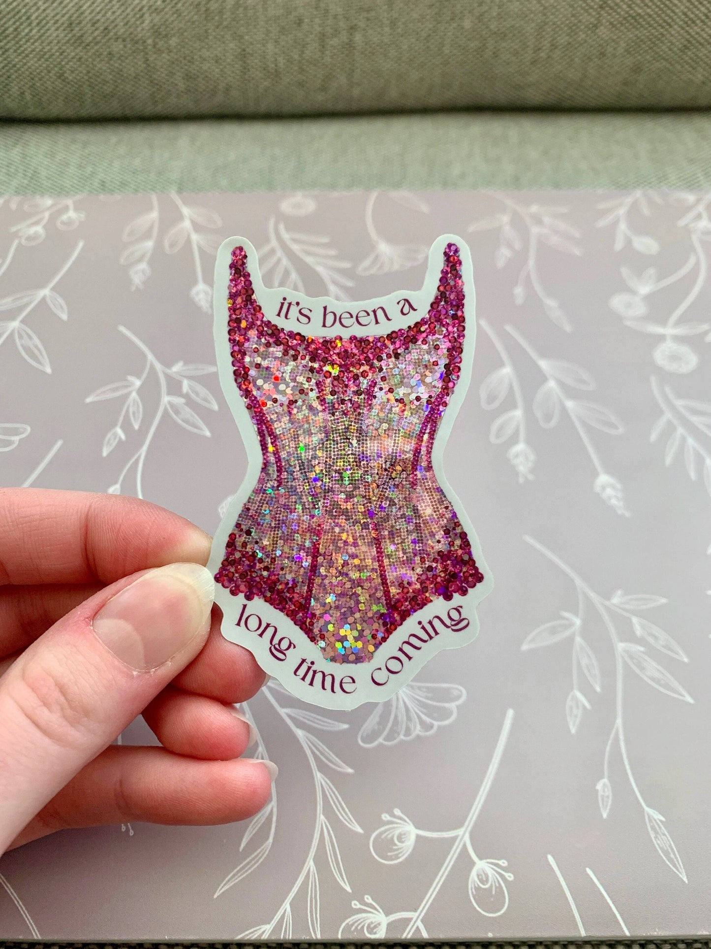 Pink Eras Glitter Bodysuit Tour Sticker