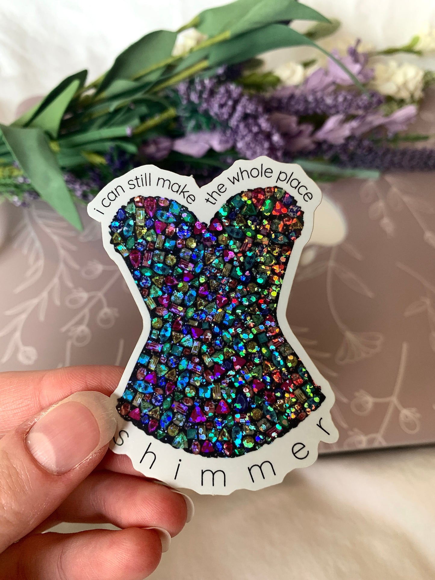 Bejeweled Sticker, Taylor Midnights Sticker, Glitter Sparkle I Can Still Make the Whole Place Shimmer Sticker