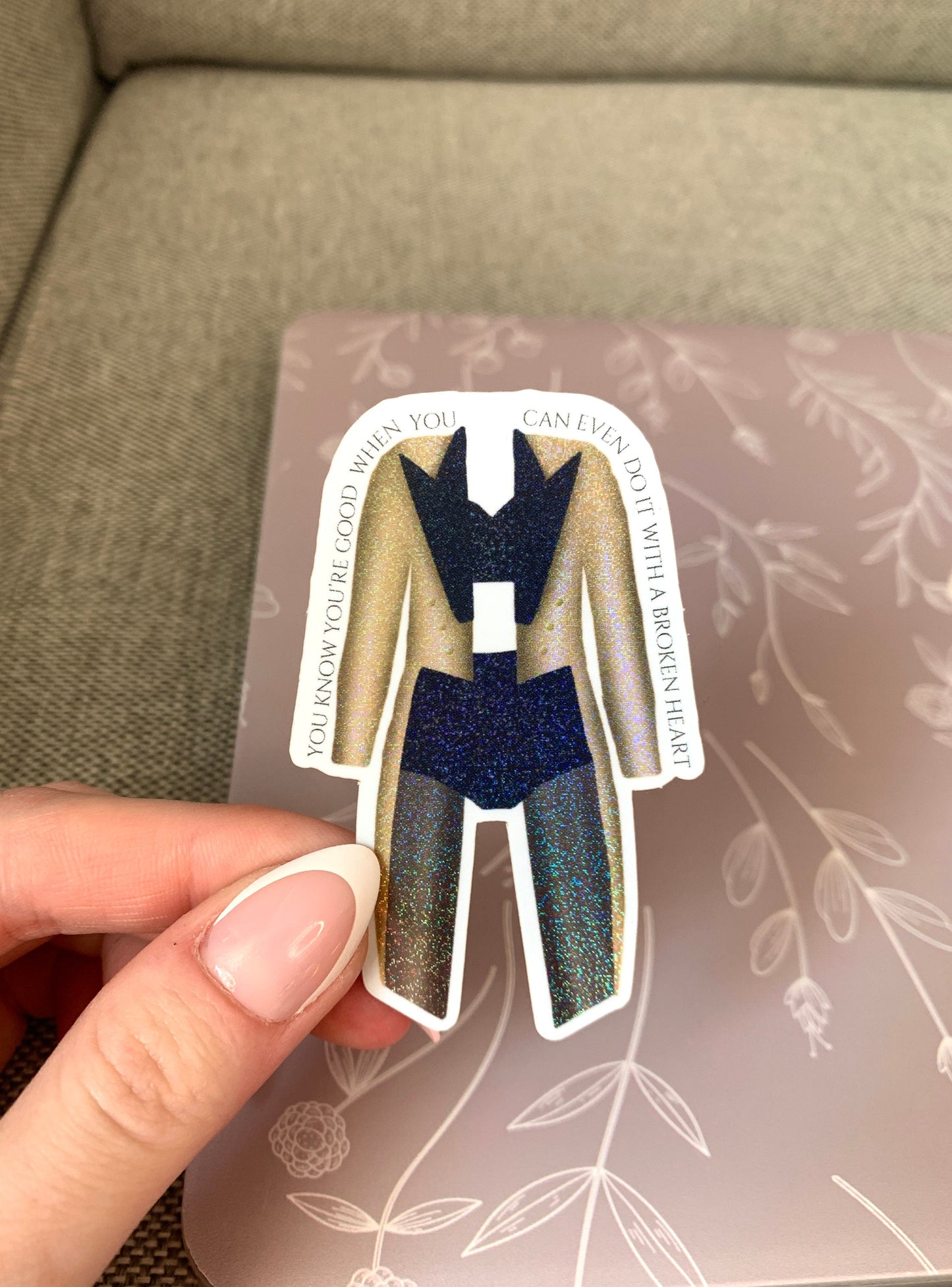 Europe Eras Outfits Glitter Sticker Bundle -- 7 Stickers