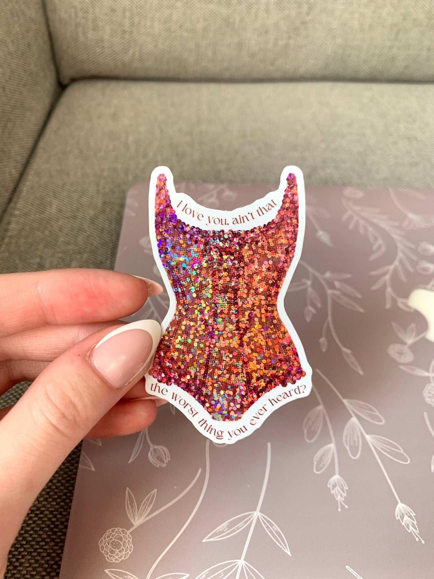 Europe Eras Outfits Glitter Sticker Bundle -- 7 Stickers