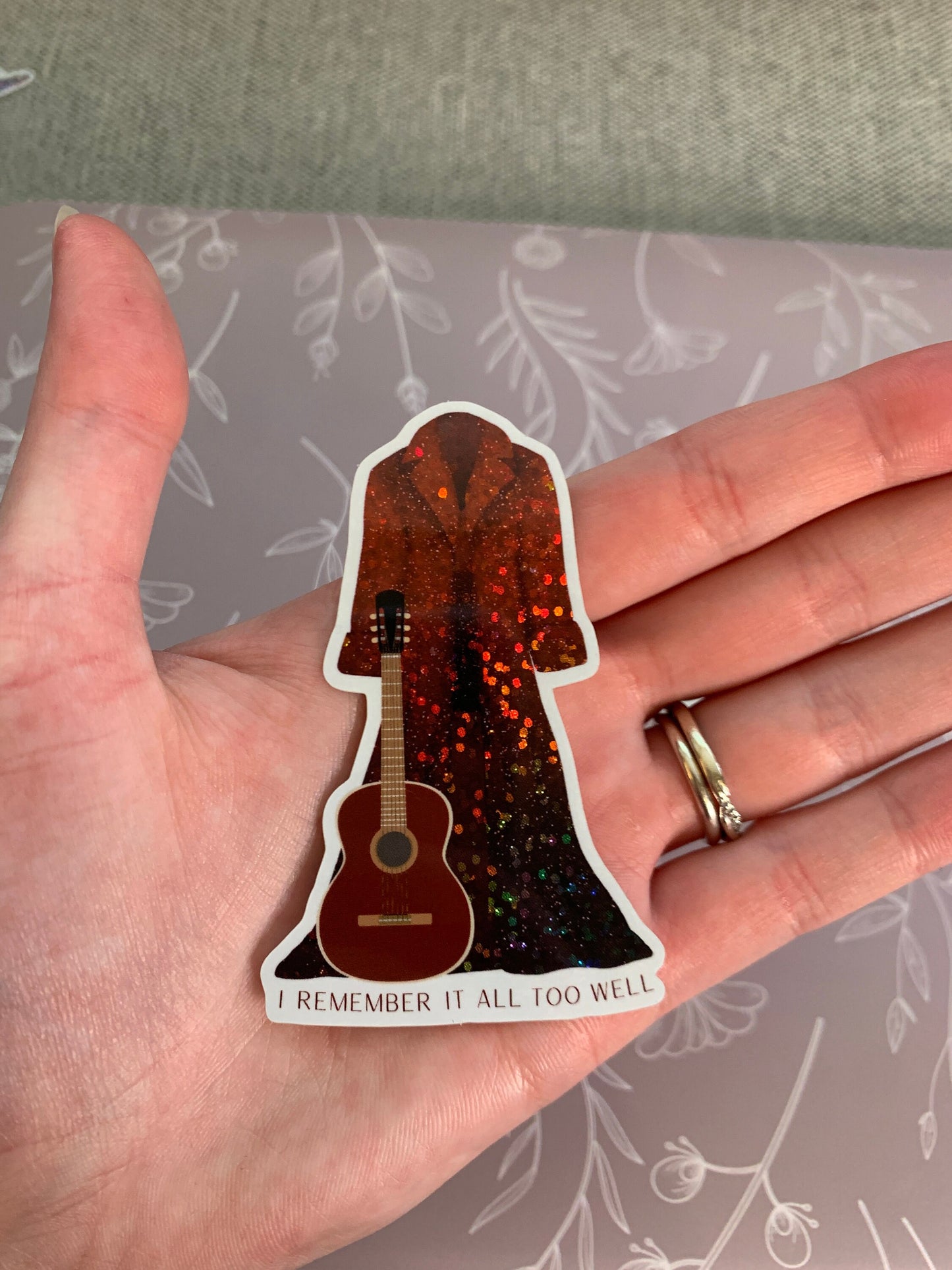 Red Glitter Coat Sticker, I Remember it All Too Well Tour Sticker