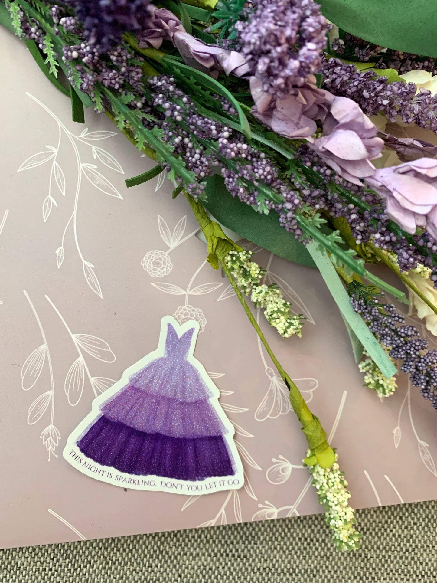 Enchanting Eras Lavender Ballgown Sticker, This Night is Sparkling Tour Dress Sticker
