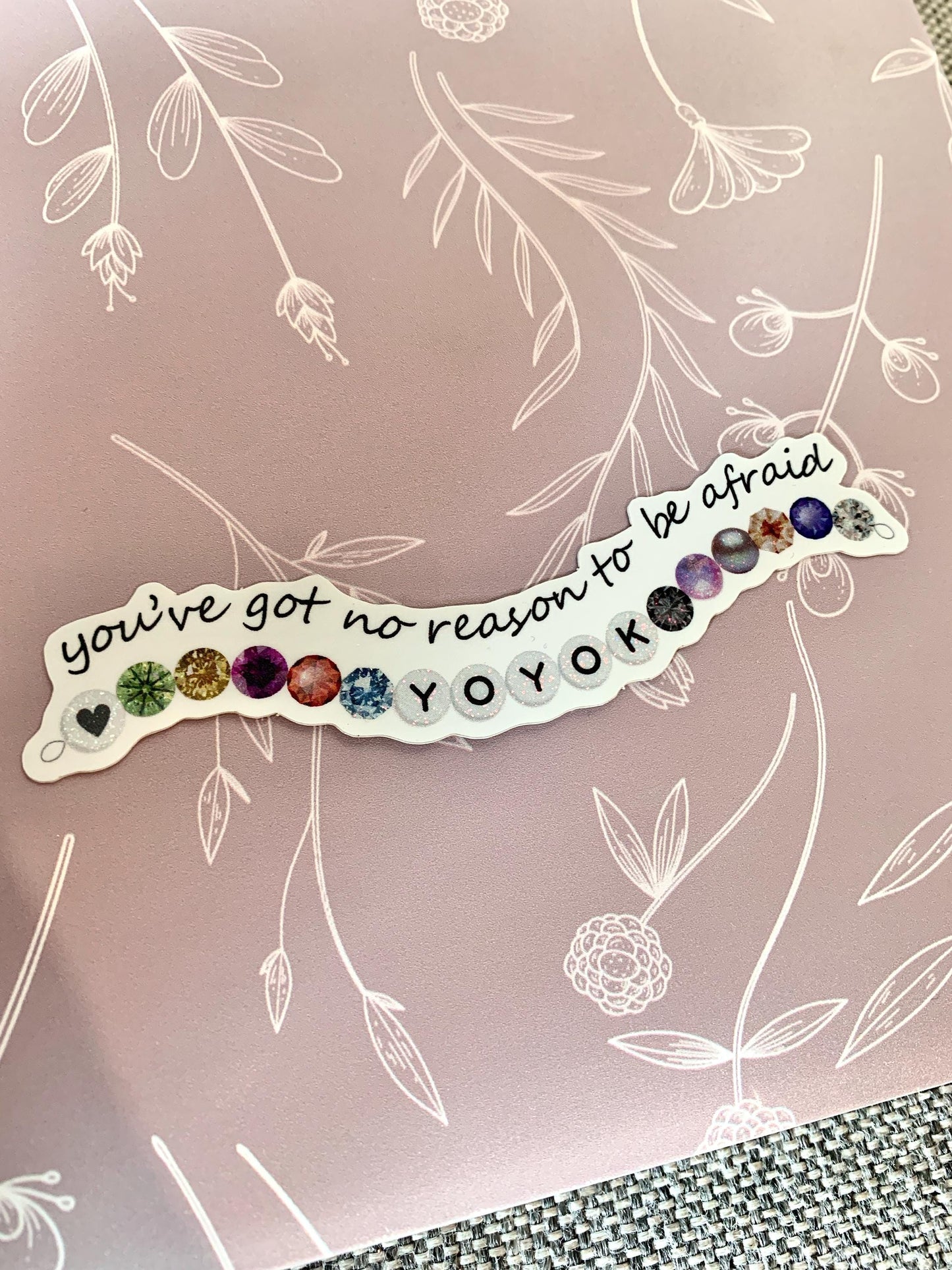 Eras Friendship Bracelet Shimmery Stickers -- YOYOK version
