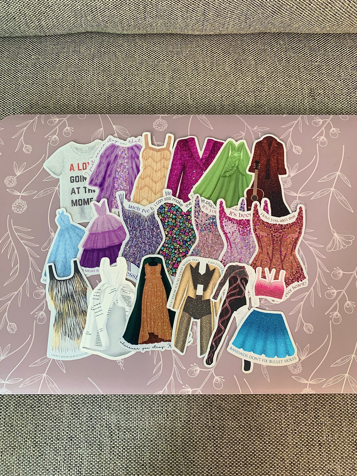 ALL Eras Outfits Glitter Tour Sticker Bundle -- 19 Stickers