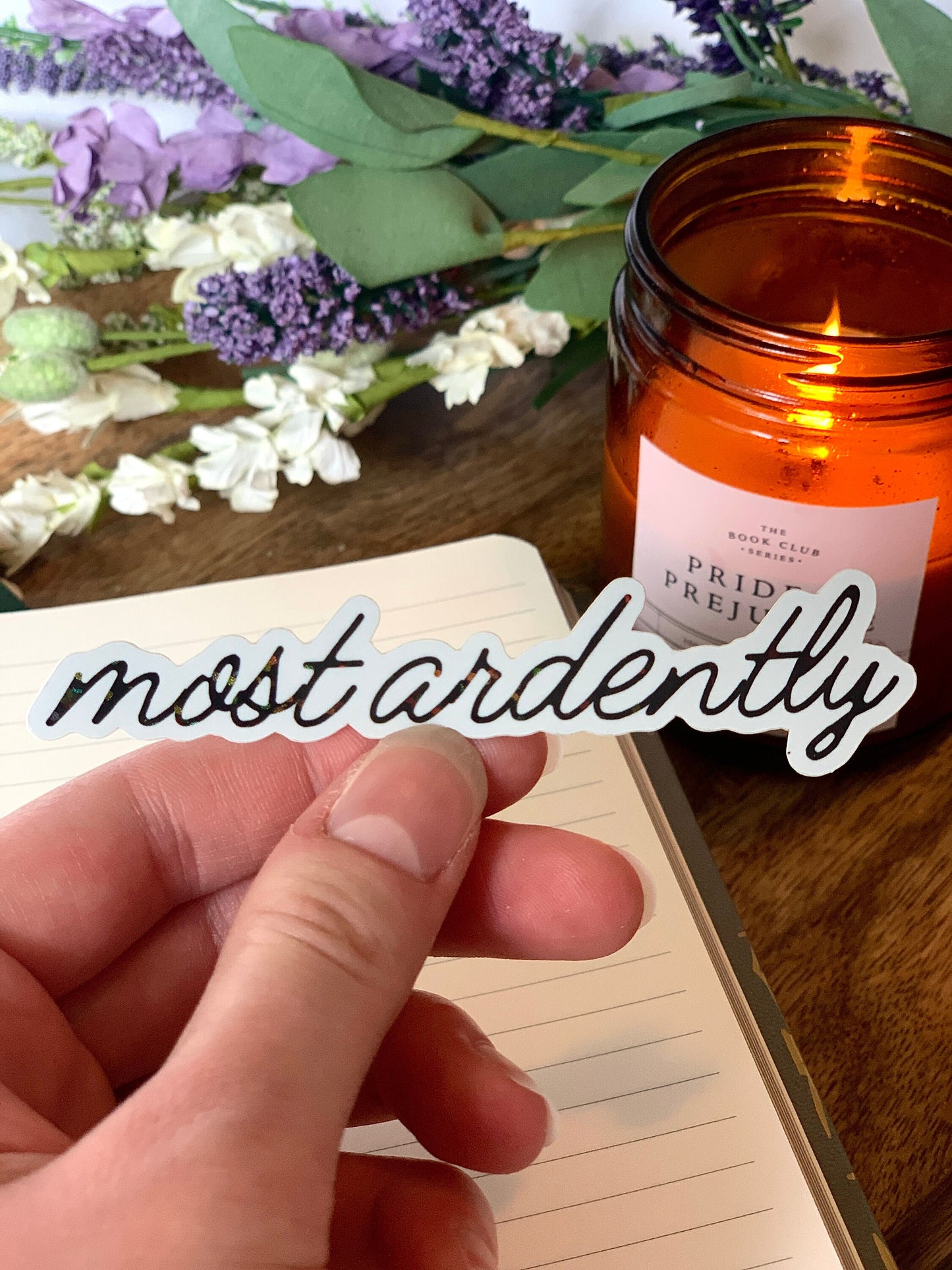 Pride and Prejudice Most Ardently Quote Darcy and Elizabeth Sticker