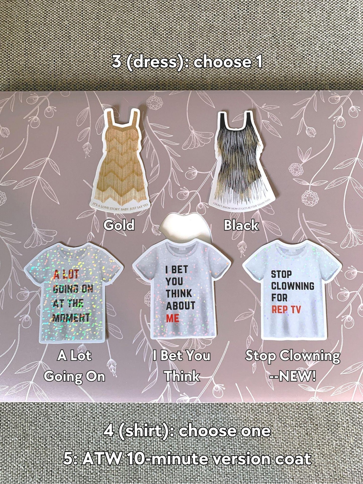 Build Your Own Eras Outfits Lineup Bundle -- 13 Stickers