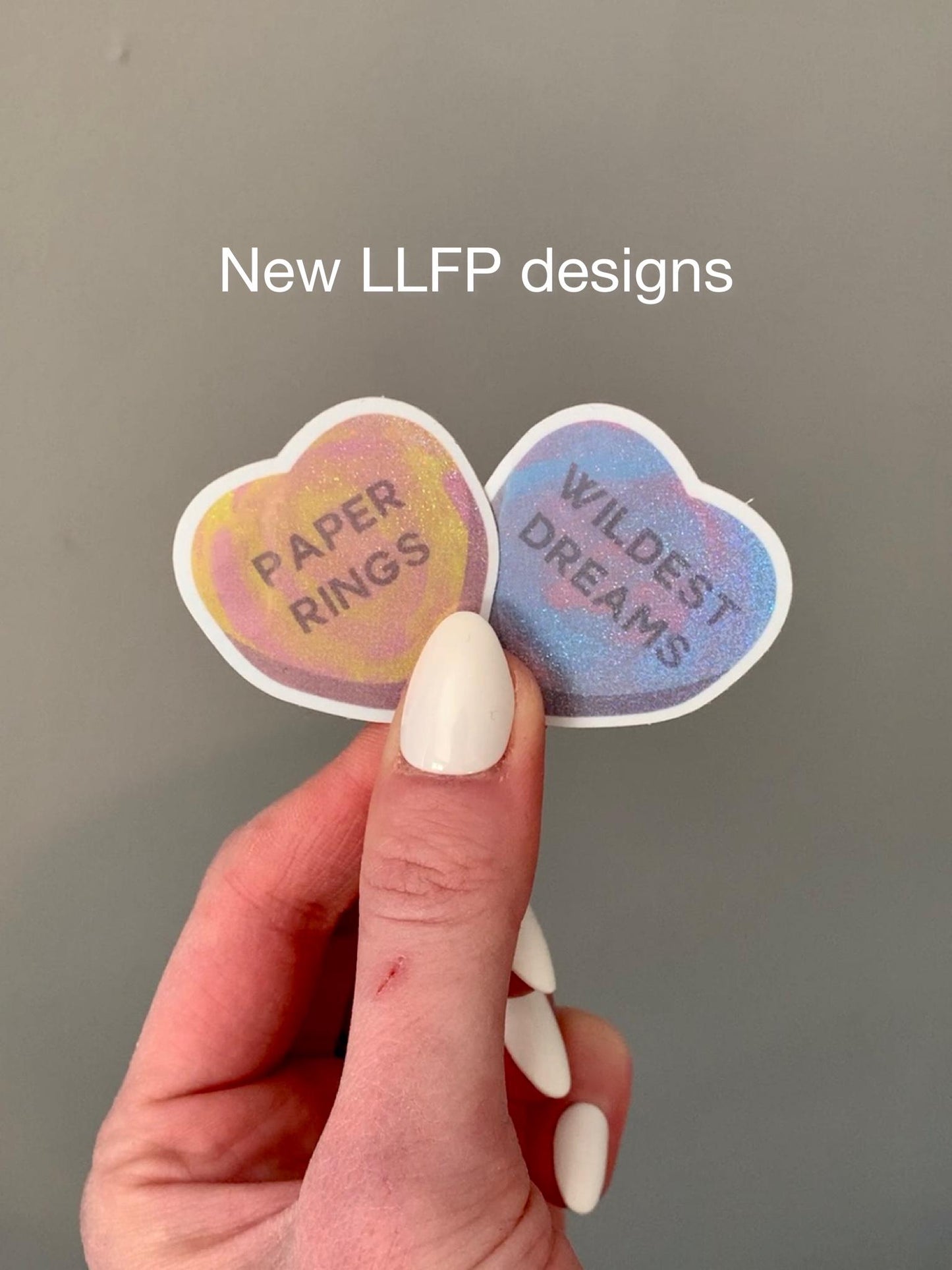 Valentines Taylor Lyric Hearts -- Vinyl Inspired Candy Heart Sticker Set