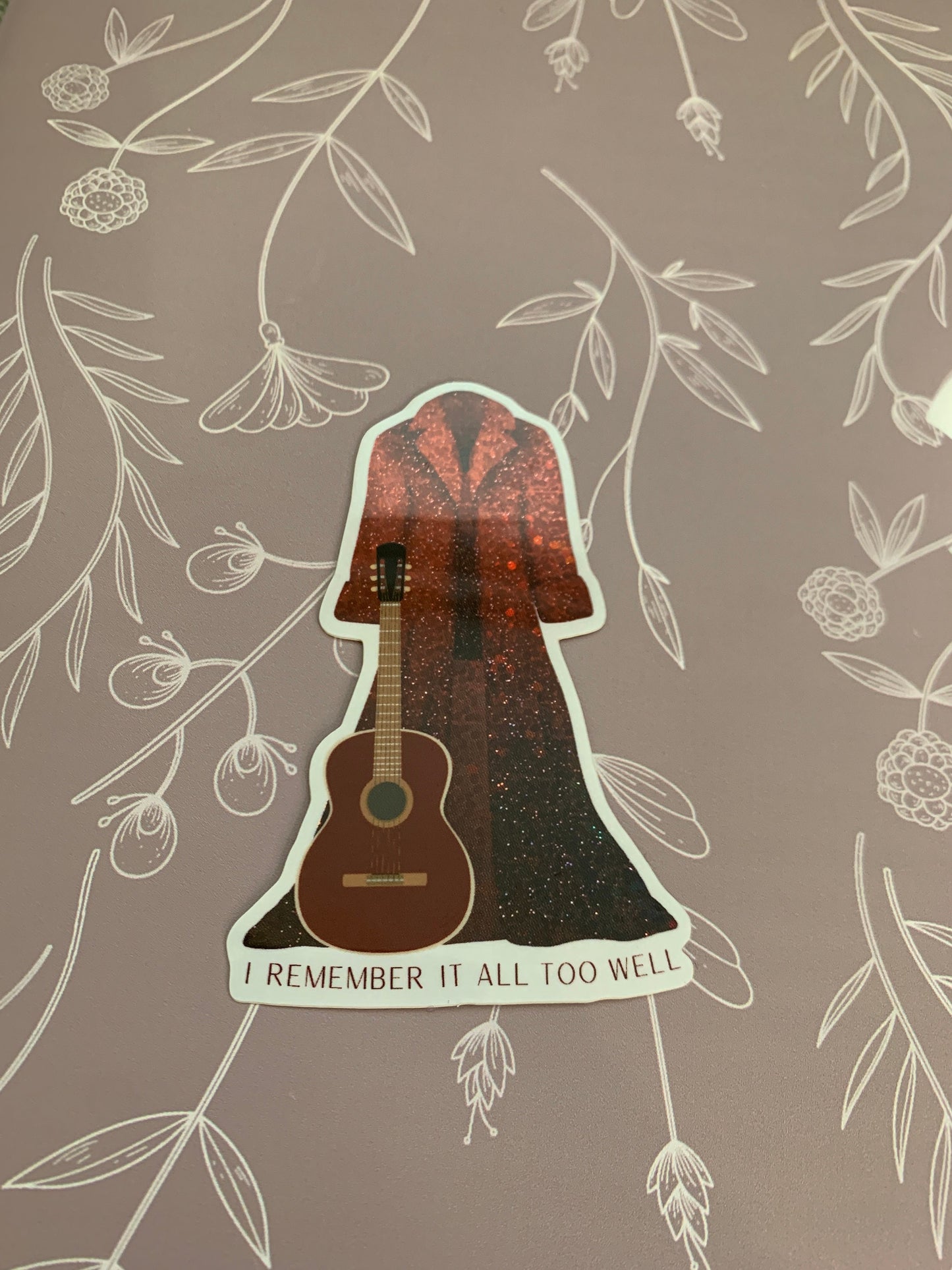 Red Glitter Coat Sticker, I Remember it All Too Well Tour Sticker