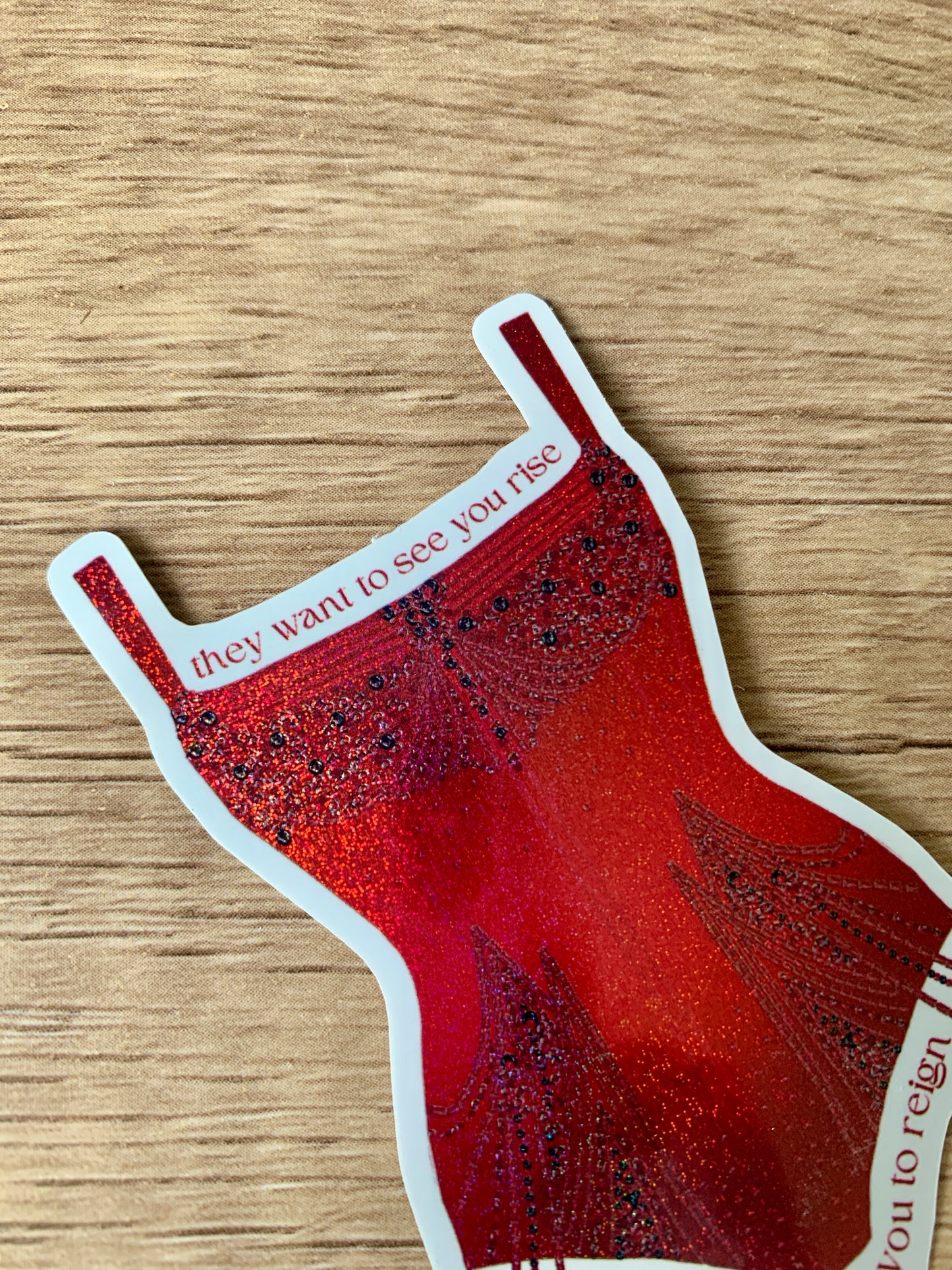 Burgundy Jeweled Bodysuit Sticker