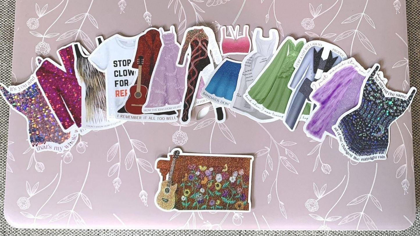 Build Your Own Eras Outfits Lineup Bundle -- 13 Stickers