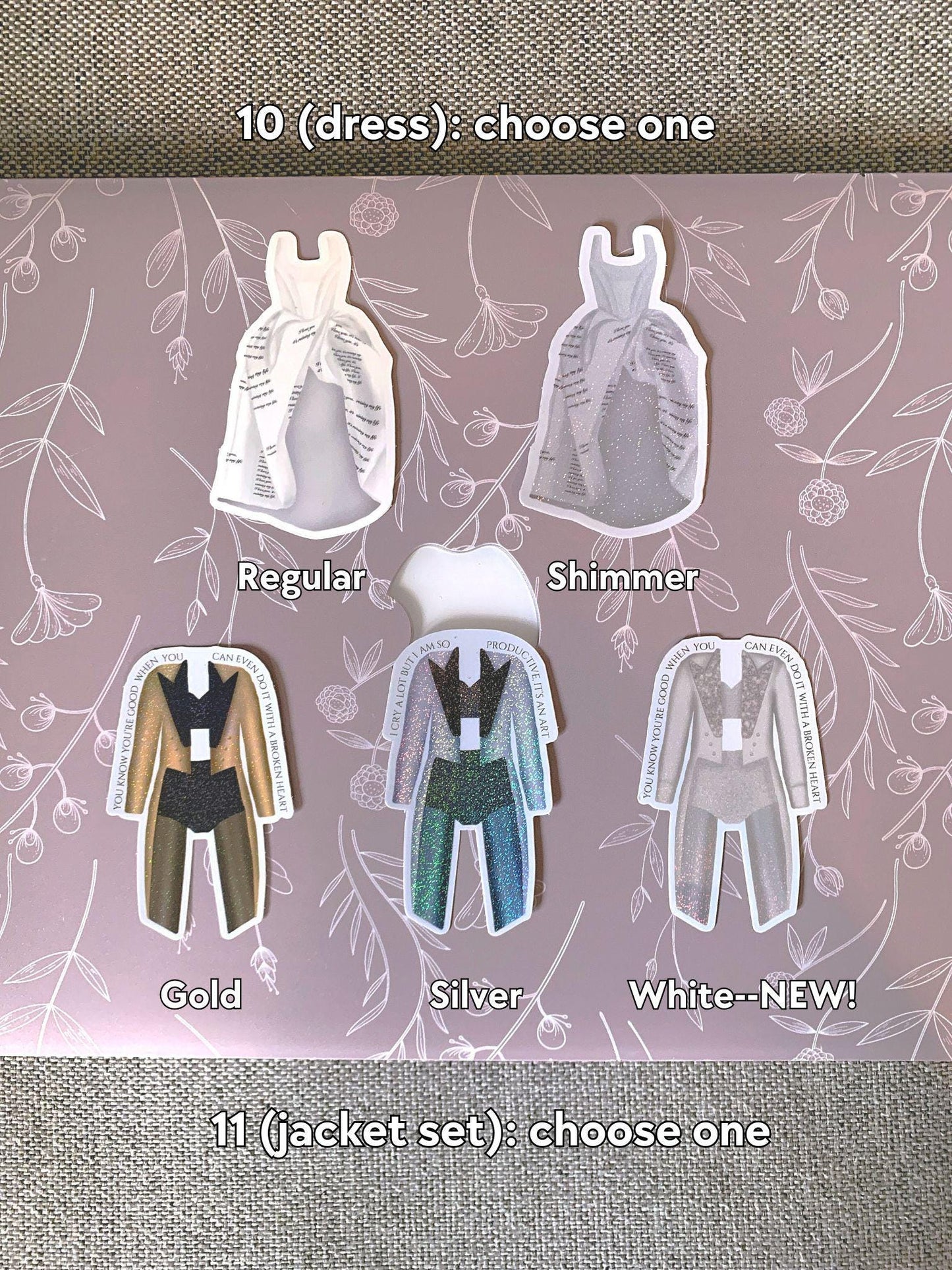 Build Your Own Eras Outfits Lineup Bundle -- 13 Stickers