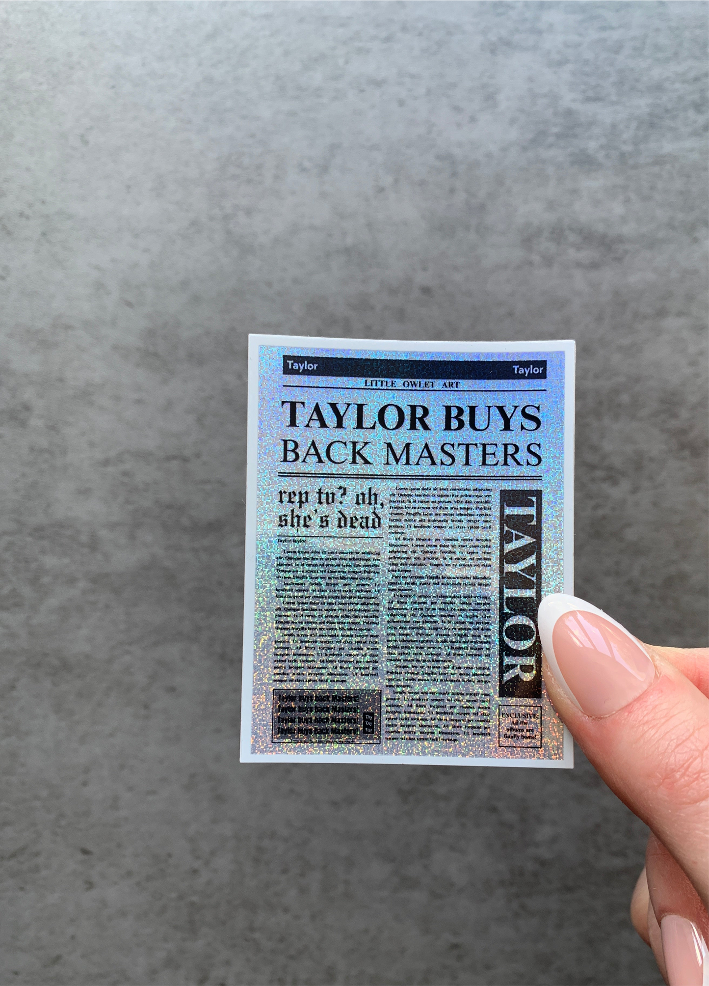 Newspaper Confetti Sticker