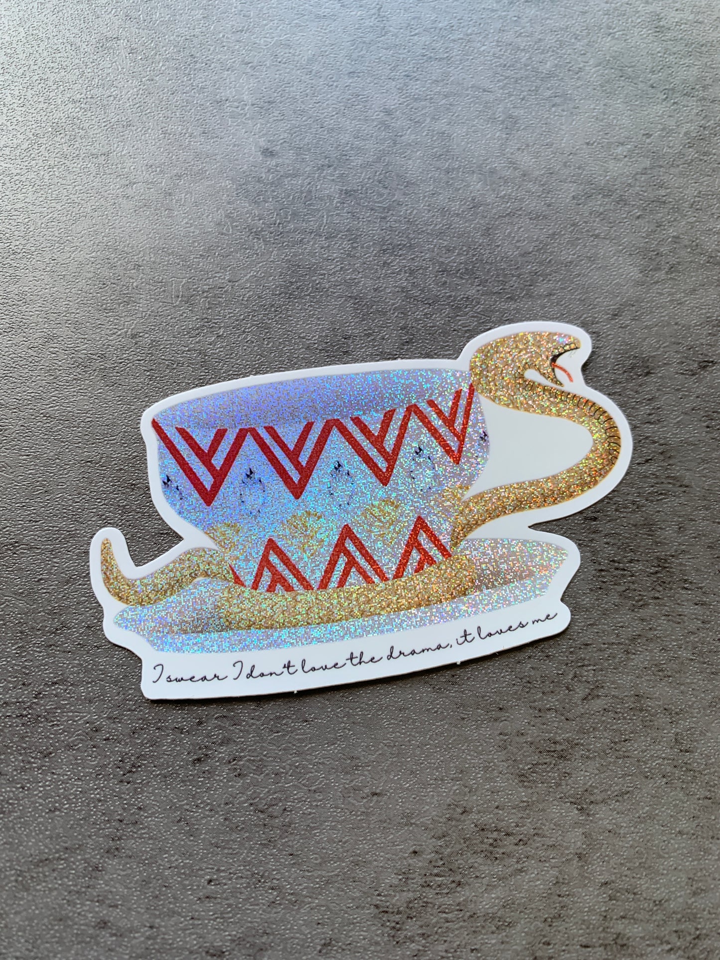 Karyn Snake Teacup Sticker