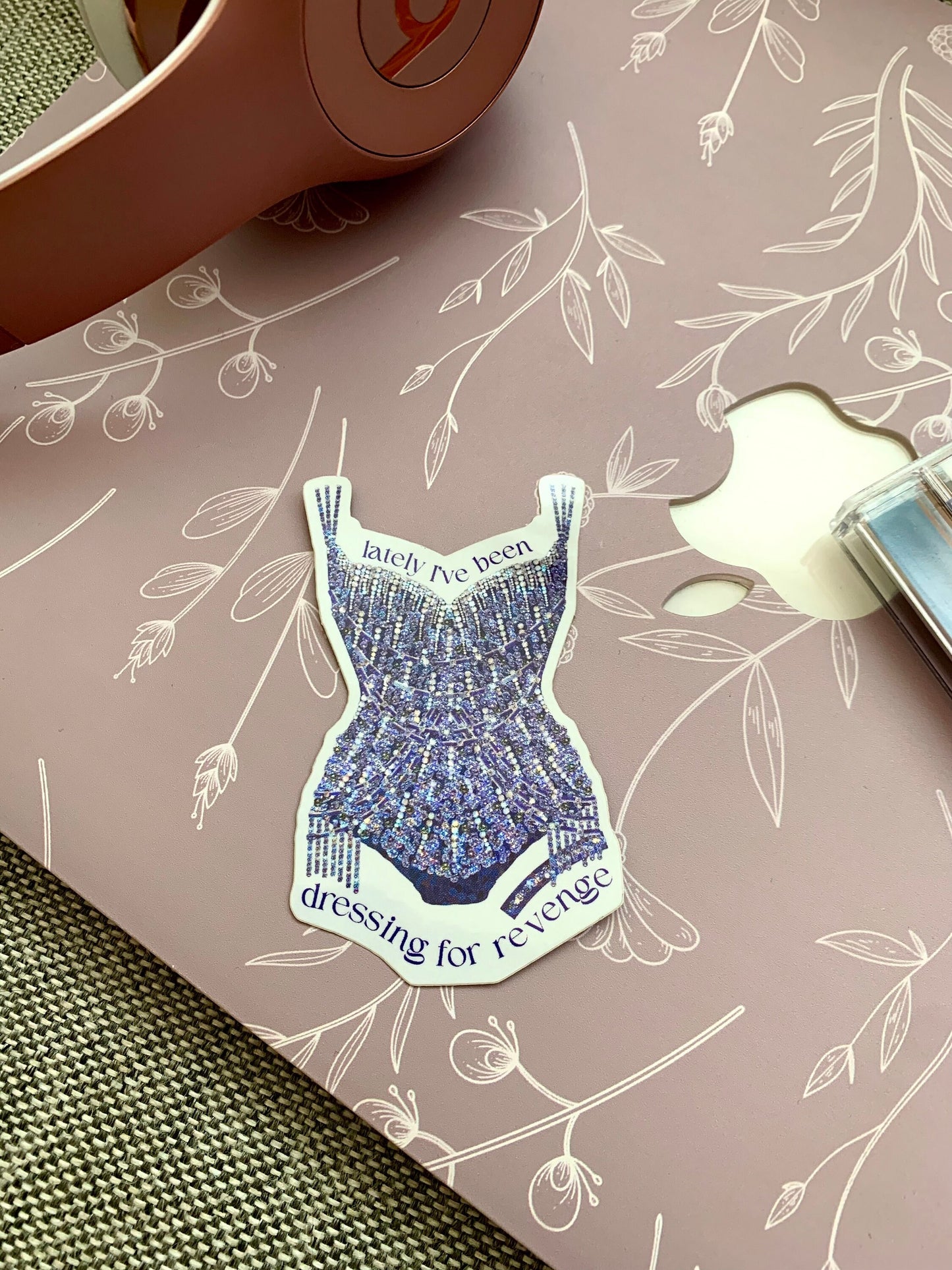 Midnight Blue Sparkly Bodysuit Sticker, Eras Dressing for Revenge Tour Sticker