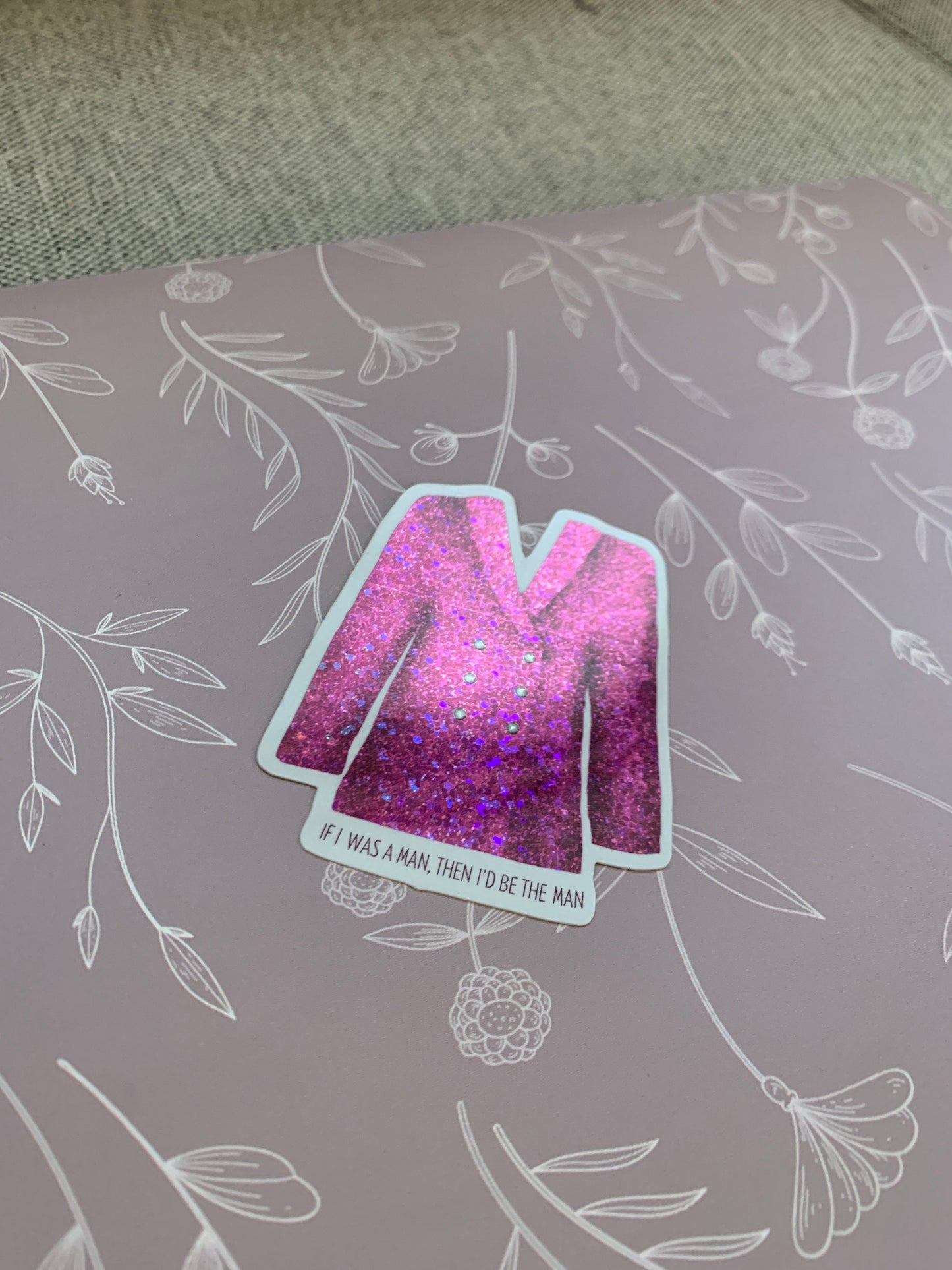 Pink Glitter Man Blazer, Eras Tour Outfit Sticker