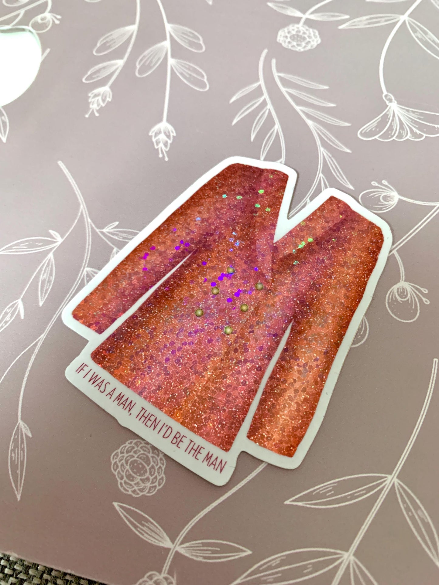 Orange Glitter Man Blazer, Eras Outfit Sticker