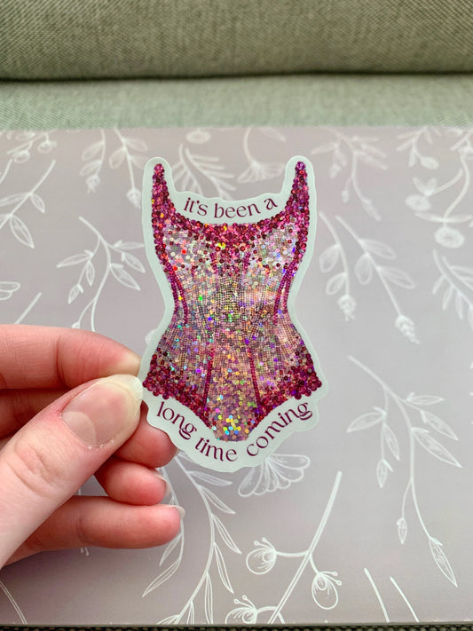 Pink Eras Glitter Bodysuit Tour Sticker