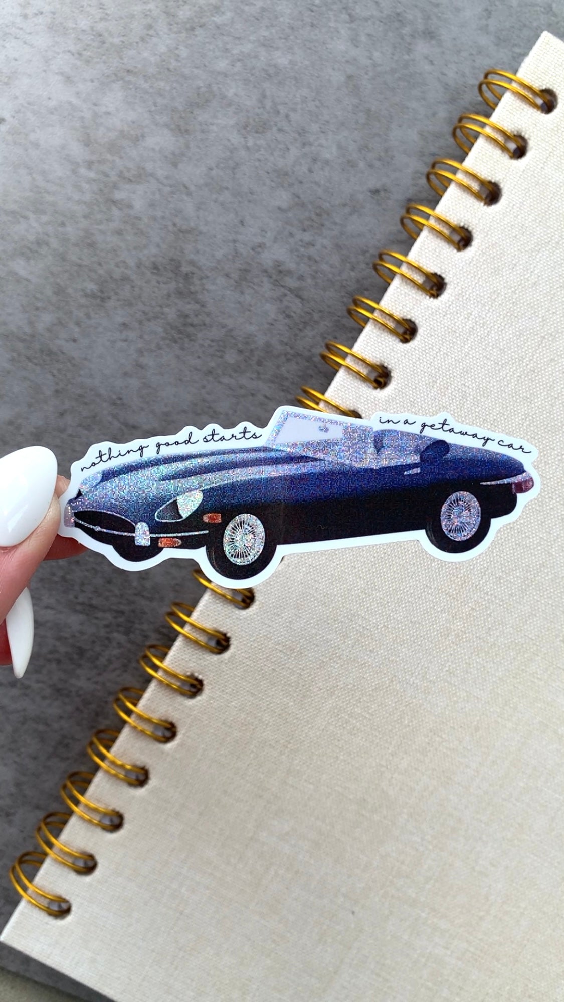 Getaway Car Shimmery Sticker