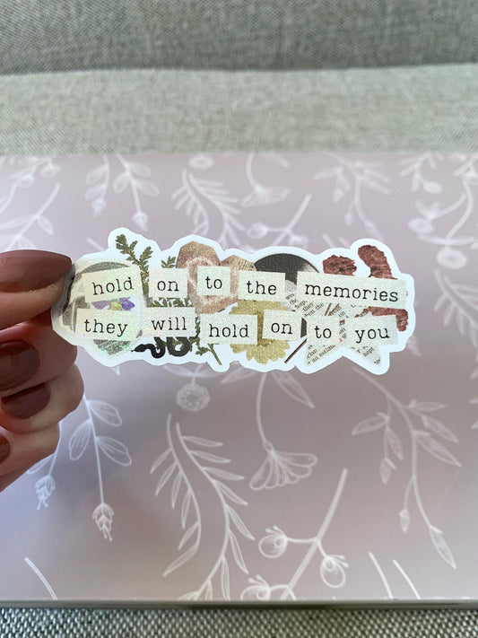 Hold on to the Memories Scrapbook Shimmery Sticker