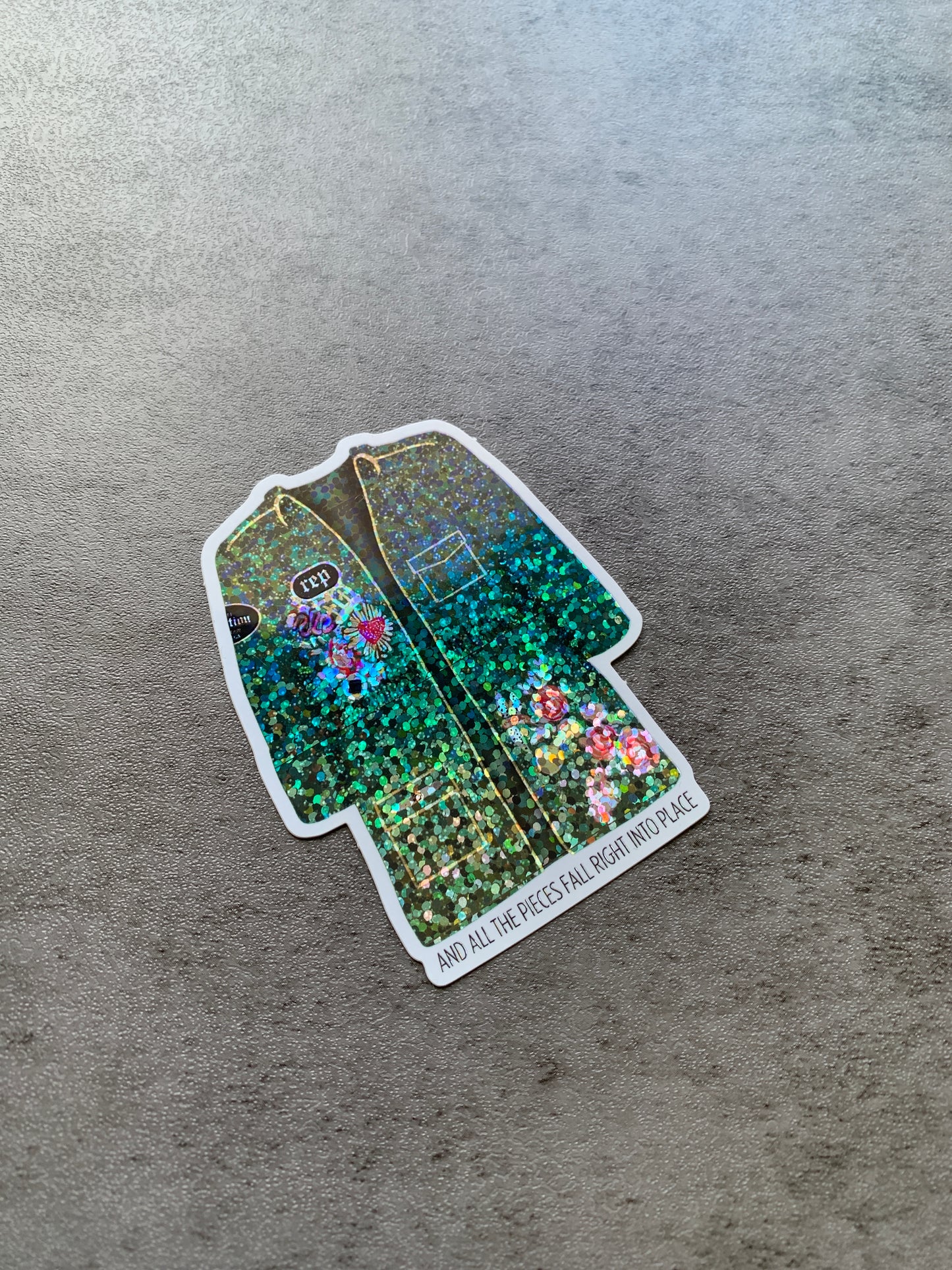 Green Patch Sequin Jacket - Tour Outfit Sticker