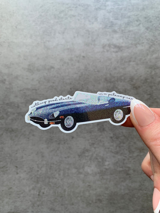Getaway Car Shimmery Sticker