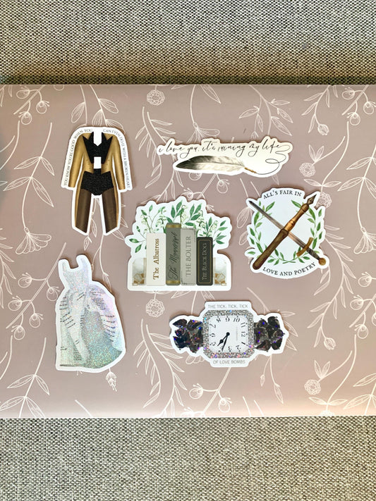 Poets Stickers Collectors Bundle -- 6 Stickers