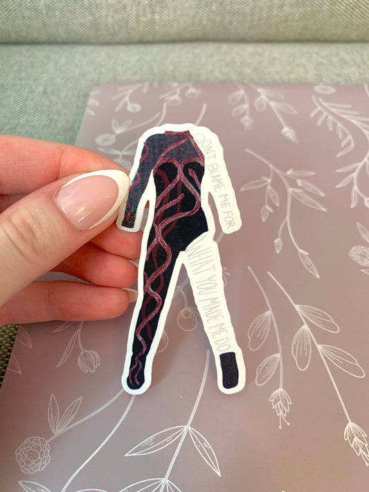 Black and Red Snake Outfit, Eras Tour Sticker