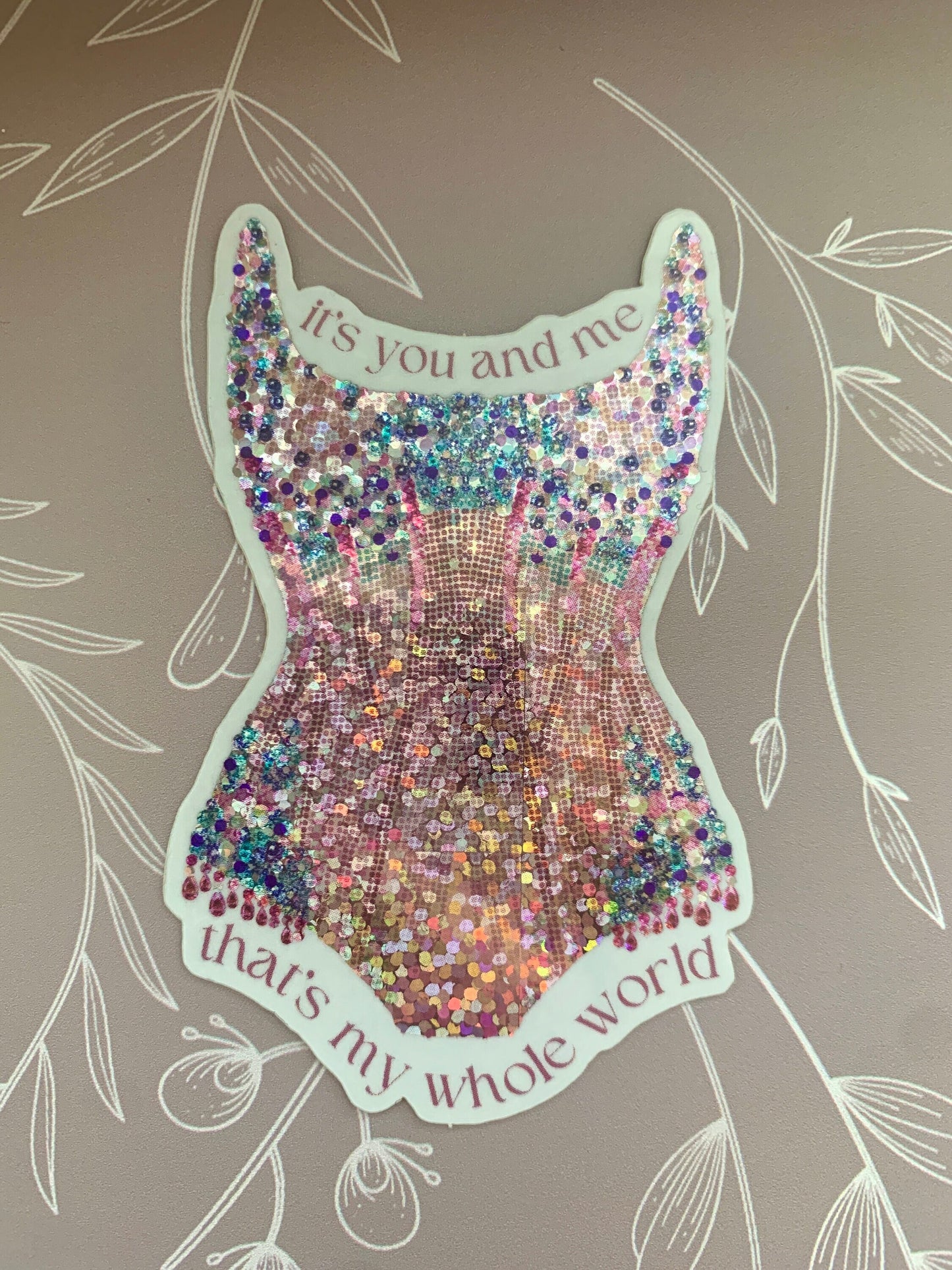 Eras Sparkle Bodysuit Sticker, It's You and Me, That's My Whole World Opening Song Tour Sticker