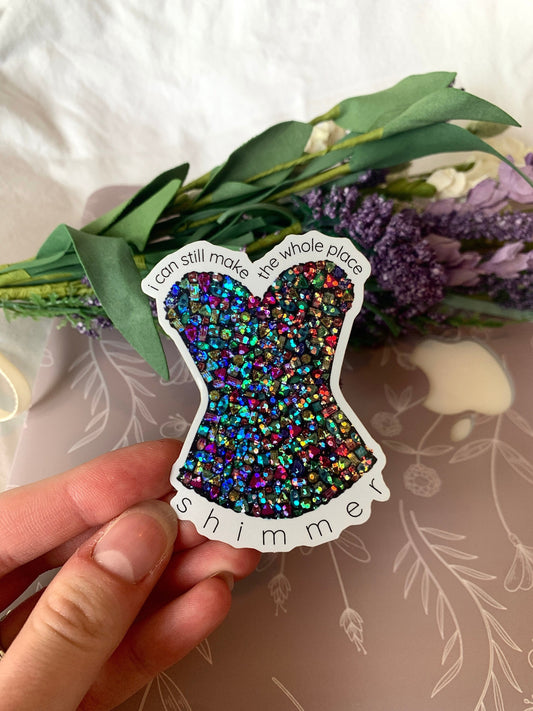 Bejeweled Sticker, Taylor Midnights Sticker, Glitter Sparkle I Can Still Make the Whole Place Shimmer Sticker