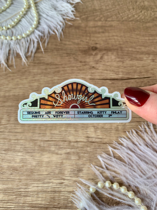 Showgirl Marquee Sticker