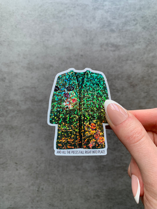 Green Patch Sequin Jacket - Tour Outfit Sticker