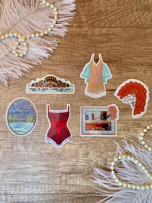 Showgirl Stickers Full Collection (6 Stickers)