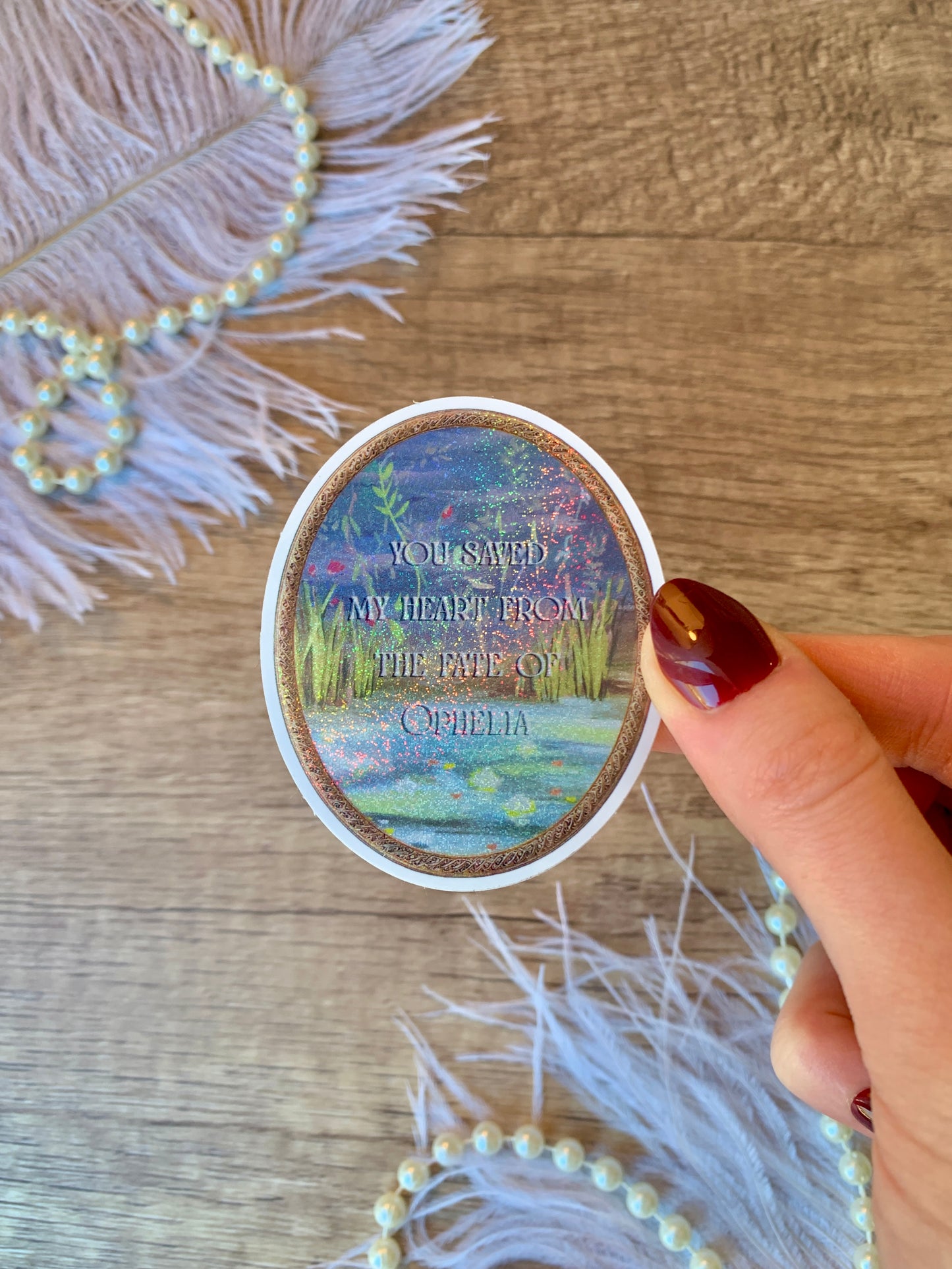 Ophelia Painting Watercolor Sticker