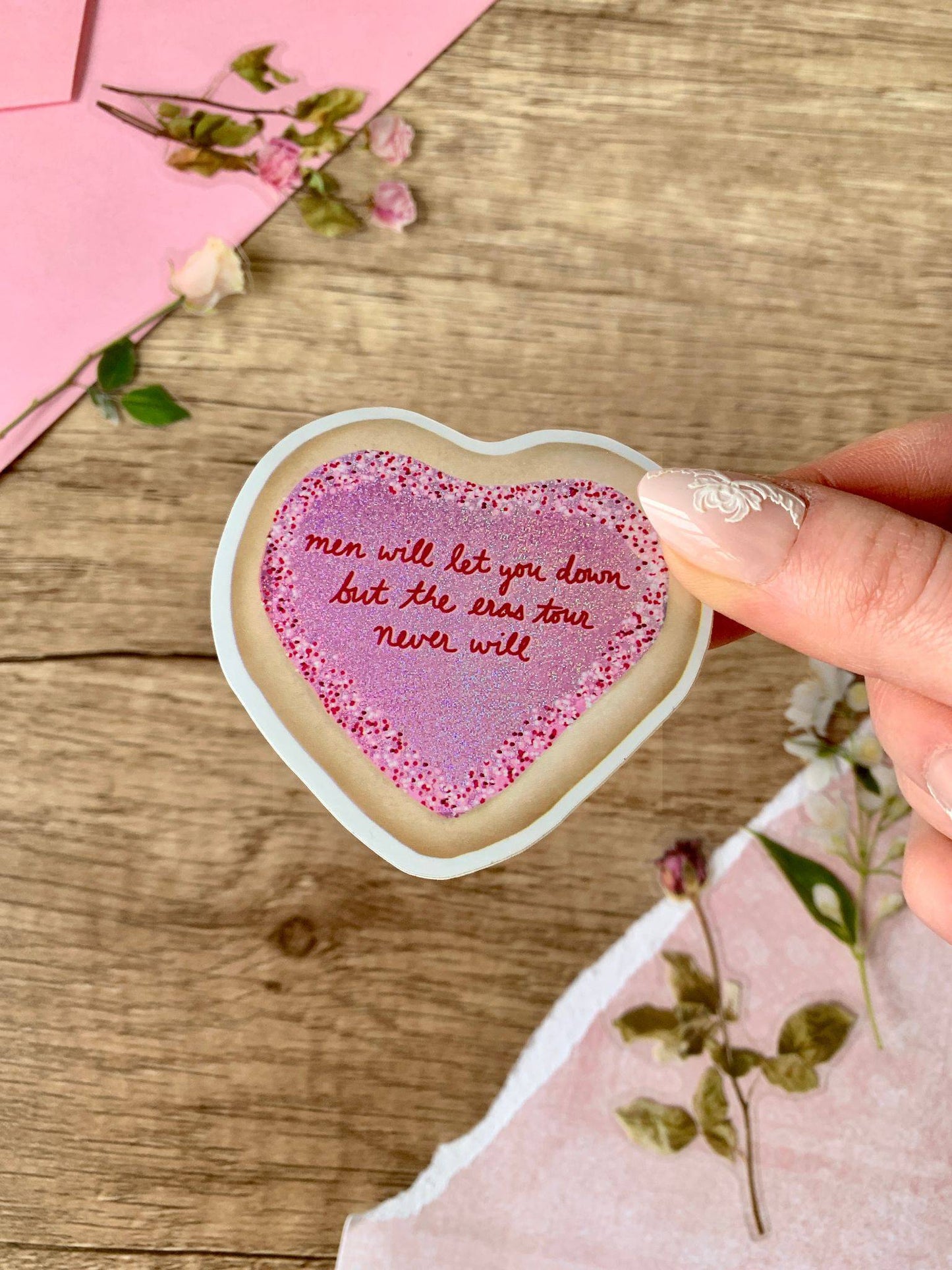 Eras Shimmer Pink Heart Cookie