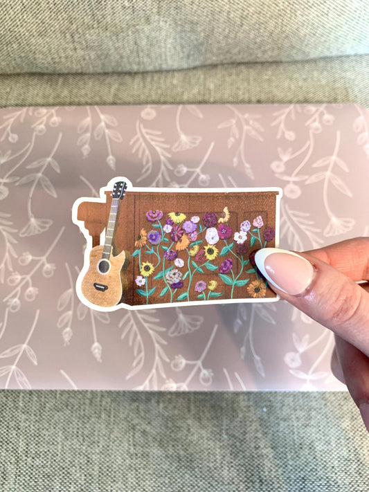 Eras Surprise Song Piano and Guitar Shimmery Sticker