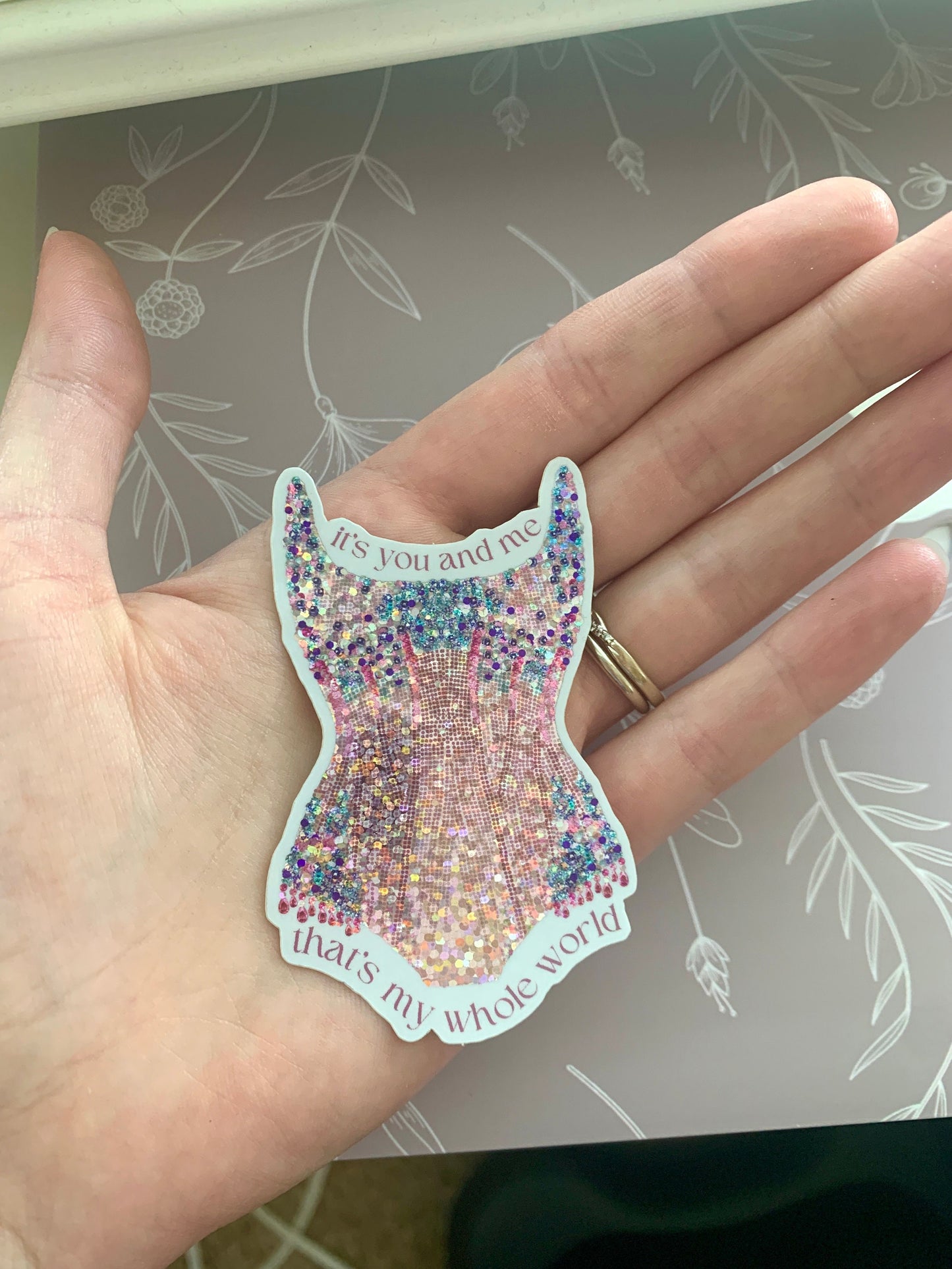 Eras Sparkle Bodysuit Sticker, It's You and Me, That's My Whole World Opening Song Tour Sticker