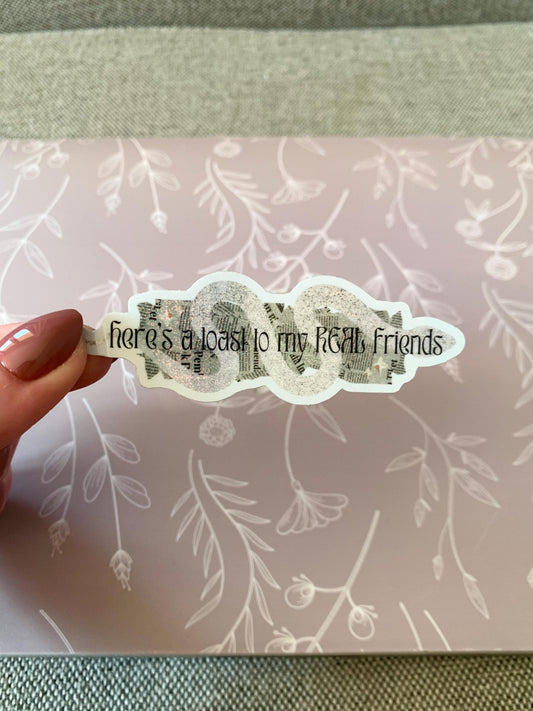 Silver Snake Newspaper Lyric Sticker