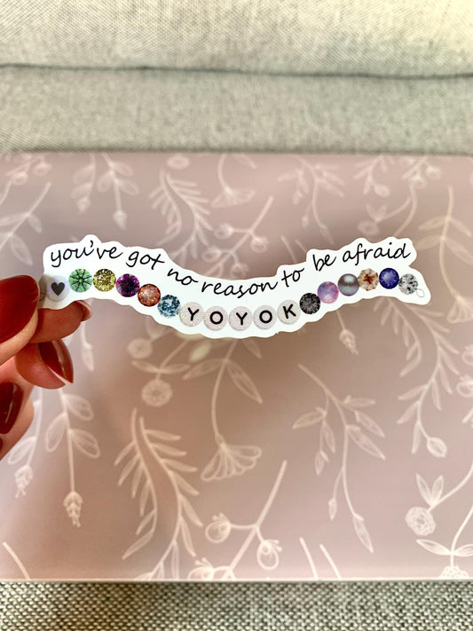 Eras Friendship Bracelet Shimmery Stickers -- YOYOK version