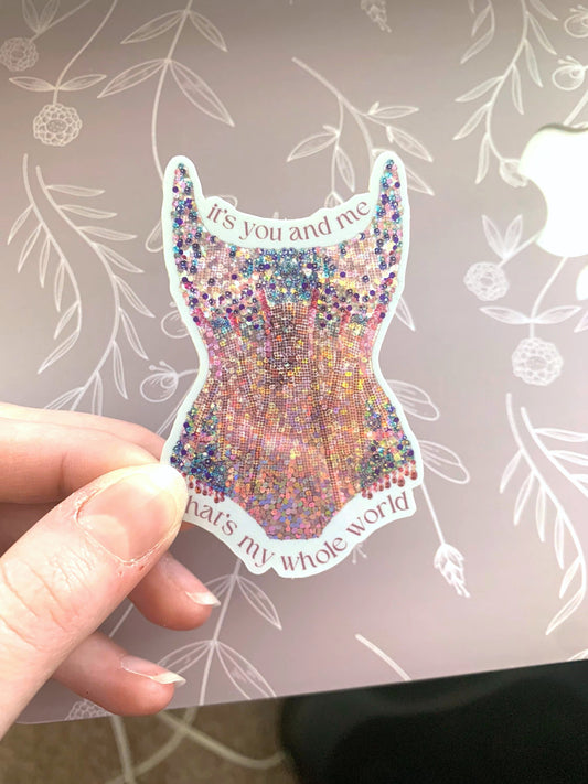 Eras Sparkle Bodysuit Sticker, It's You and Me, That's My Whole World Opening Song Tour Sticker