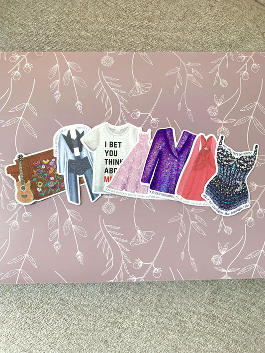 New Eras Outfits Glitter Sticker Bundle -- 7 Stickers