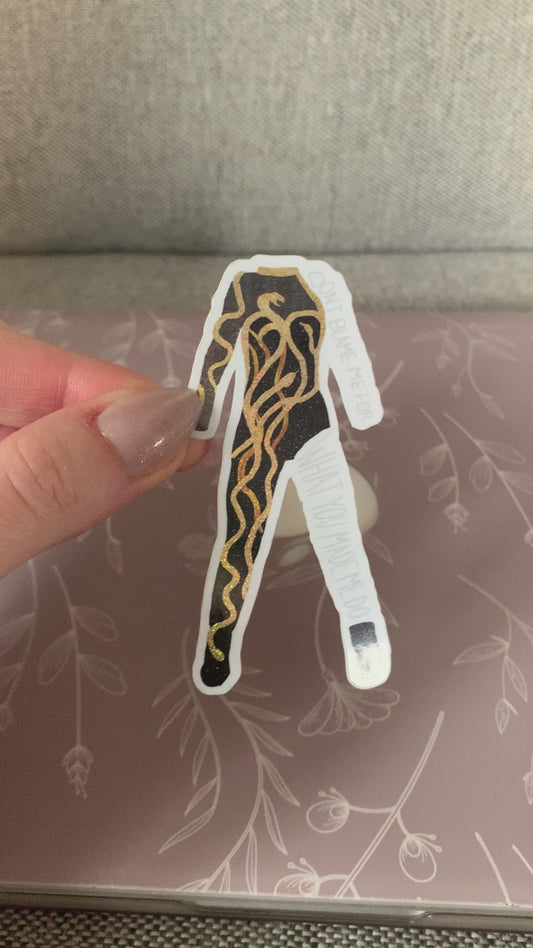 Gold Glitter Snake Bodysuit Outfit