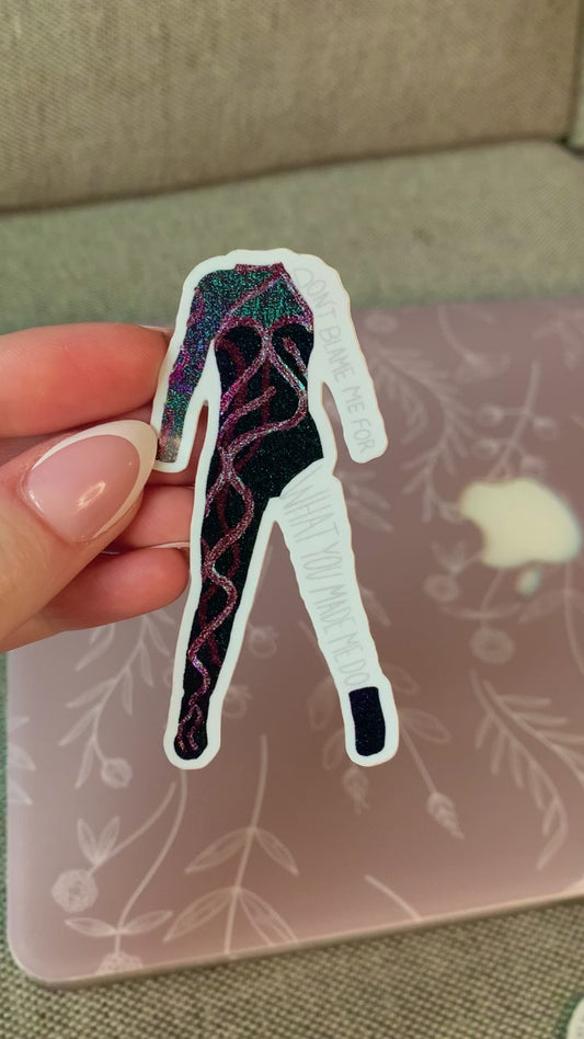 Black and Red Snake Outfit, Eras Tour Sticker