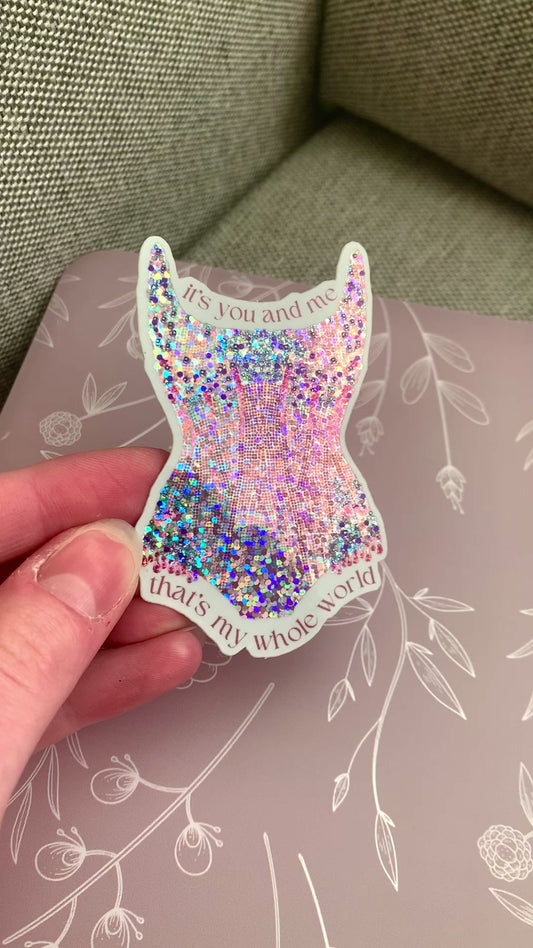 Eras Sparkle Bodysuit Sticker, It's You and Me, That's My Whole World Opening Song Tour Sticker