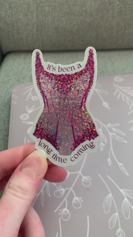 Pink Eras Glitter Bodysuit Tour Sticker