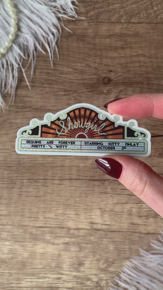 Showgirl Marquee Sticker
