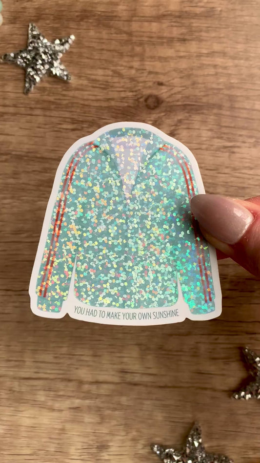 Blue Track Jacket Sticker