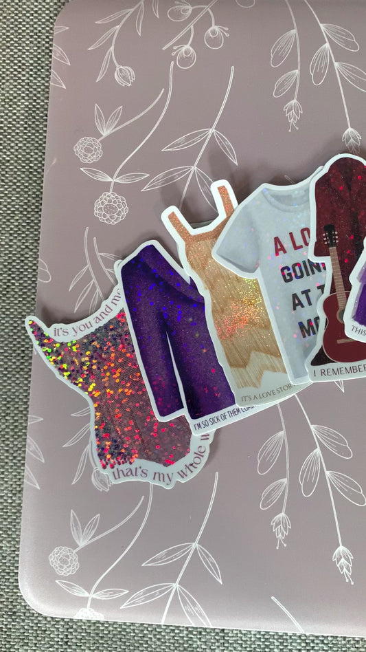 Build Your Own Eras Outfits Lineup Bundle -- 13 Stickers